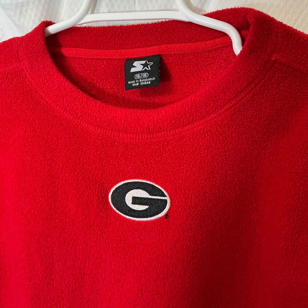 Starter Georgia Bulldogs Womens Red Pullover Sweater Size 16/18